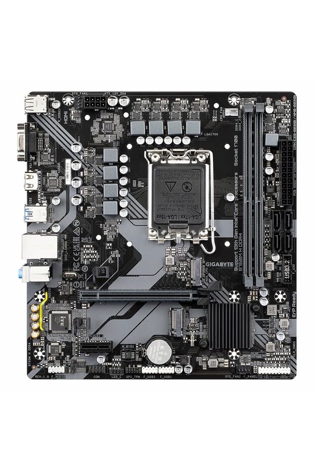 B760M H DDR4 (3200MHz)OC M.2 VGA/HDMI PCIe 4.0 1700P mATX Anakart - 2