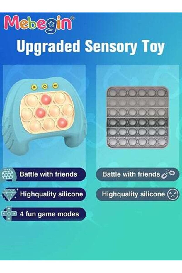 لعبة دفع الفقاعات السريعة مع 4 أوضاع لعب ممتعة، وحدة تحكم ألعاب تعليمية صغيرة محمولة باليد - 4