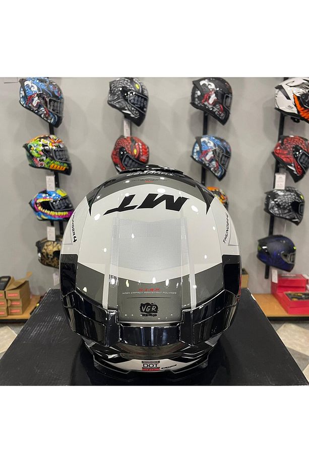 Helmets Thunder 4 SV Exeo C2 Gloss Pearl Titanium Full Face Motosiklet Kaskı - 6