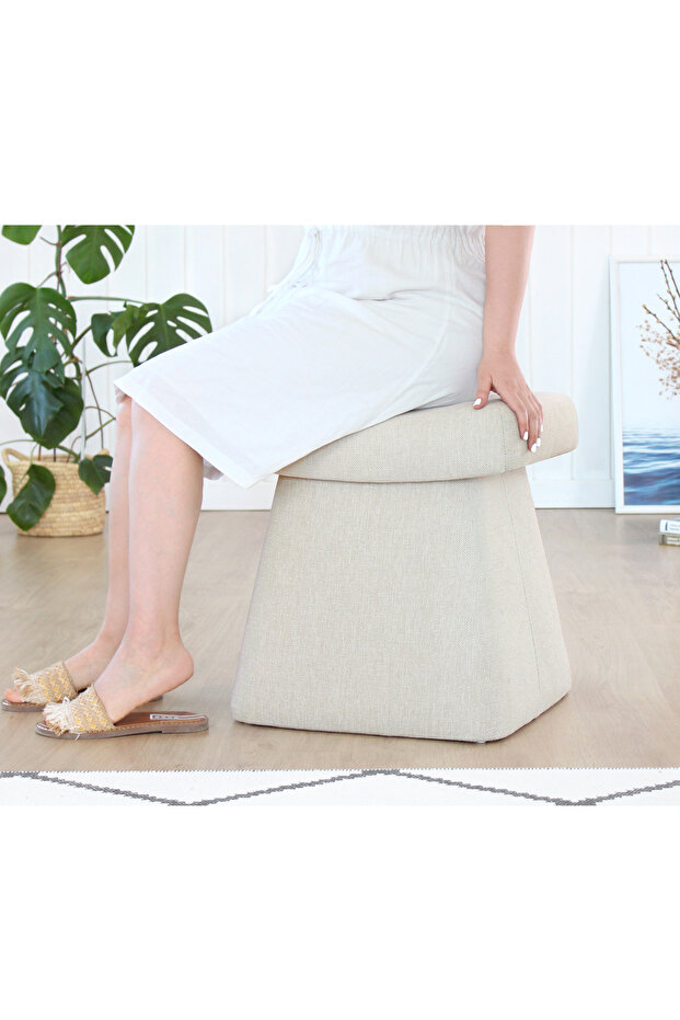 Gurrata Puf - Krem - 3