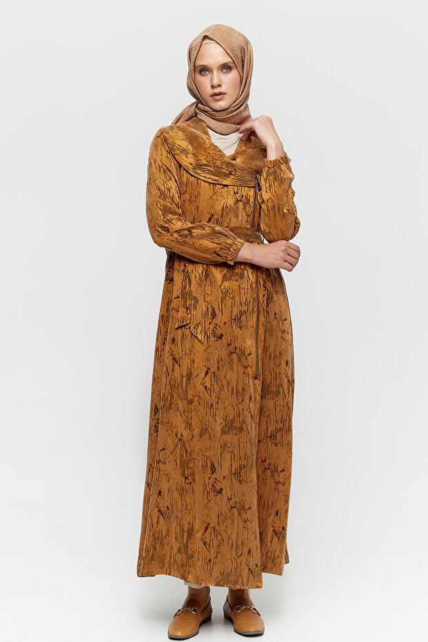 Fermuarlı Lyocell Pardösü - 2