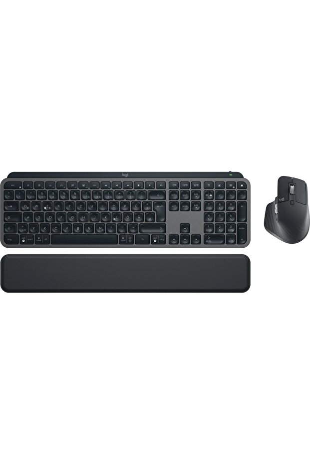 Set Logitech MX Keys S: Tastatură + Mouse, Wireless RF + Bluetooth, QWERTZ, Grafit - 1