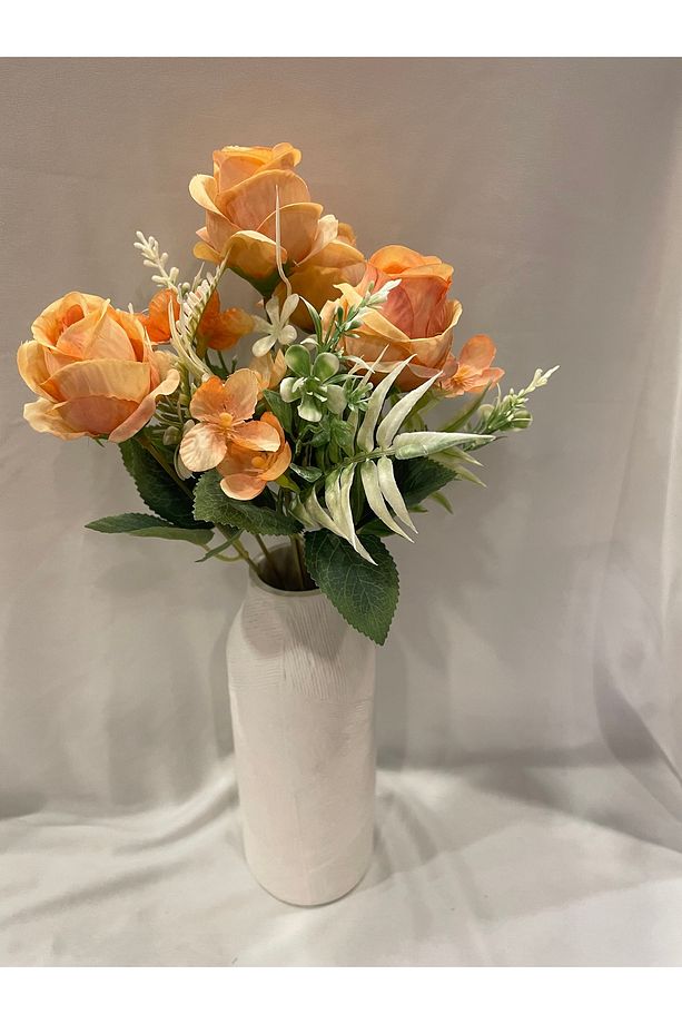 Yapay Gül 7 Dallı Demet 4 Kafalı 32cm Uzunluk - 1