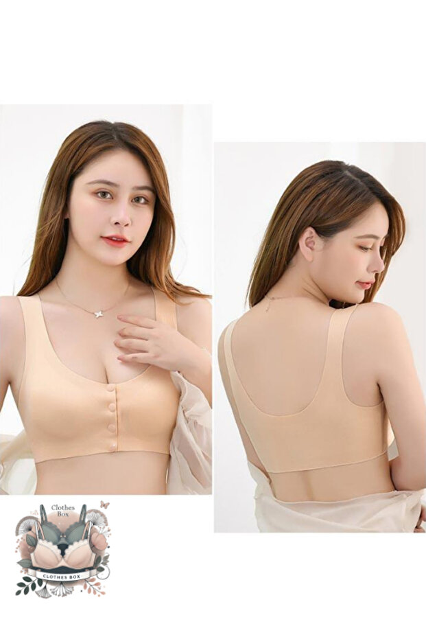 حمالة صدر بقفل أمامي مع وسادة قابلة للإزالة مقطوعة بالليزر - 2