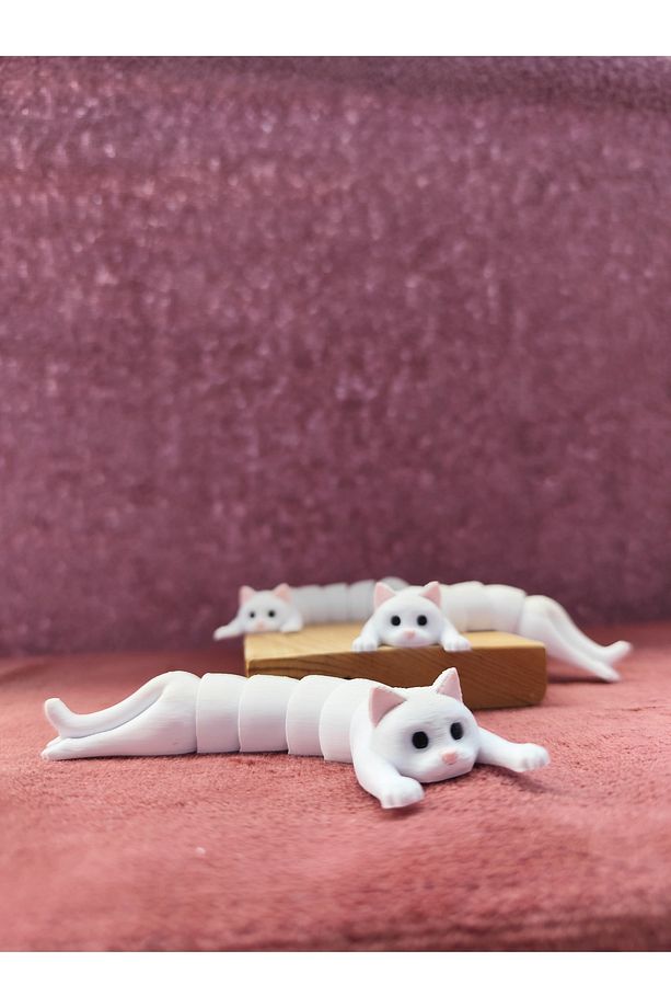 2'li Eklemli Kedi Figürü Oyuncak (2 Adettir) - 4