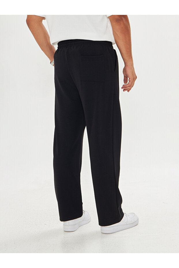 Erkek Baggy Krep Kumaş Bağcıklı Pantolon - 4
