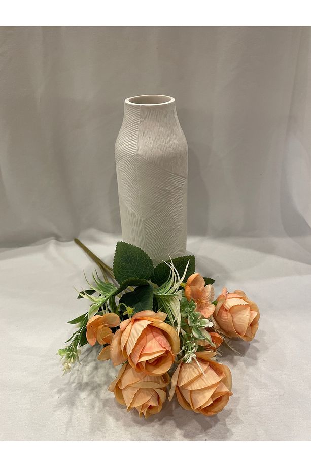 Yapay Gül 7 Dallı Demet 4 Kafalı 32cm Uzunluk - 2