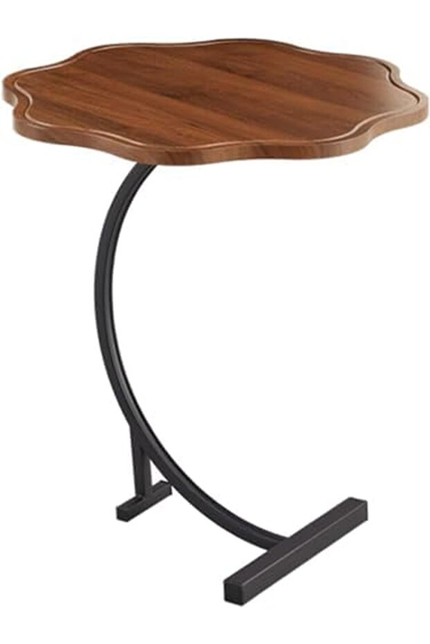 C-Shaped End Table, Small Side Table Next to Sofa Bed, C-Shaped Side Table in Living Room and Bedroo - 5