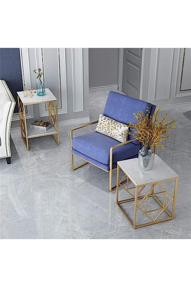 طاولة قهوة لغرفة المعيشة، طاولة شاي، طاولة مركزية، طاولة متداخلة، طاولة جانبية، طاولة بجانب السرير، طاولة جانبية - 4