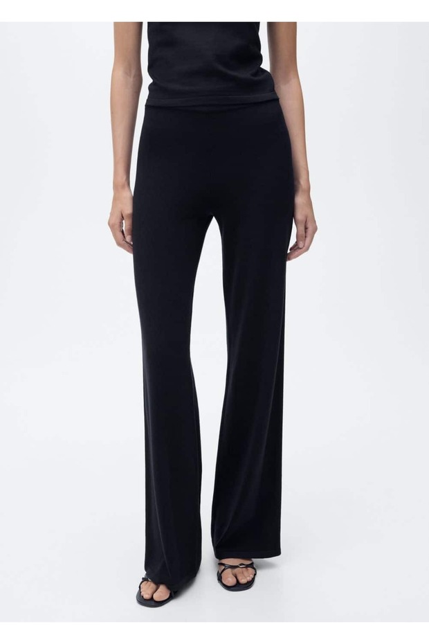 Slim Knitted Wideleg Pants