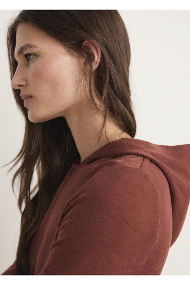 Kapüşonlu yün tişört - 6