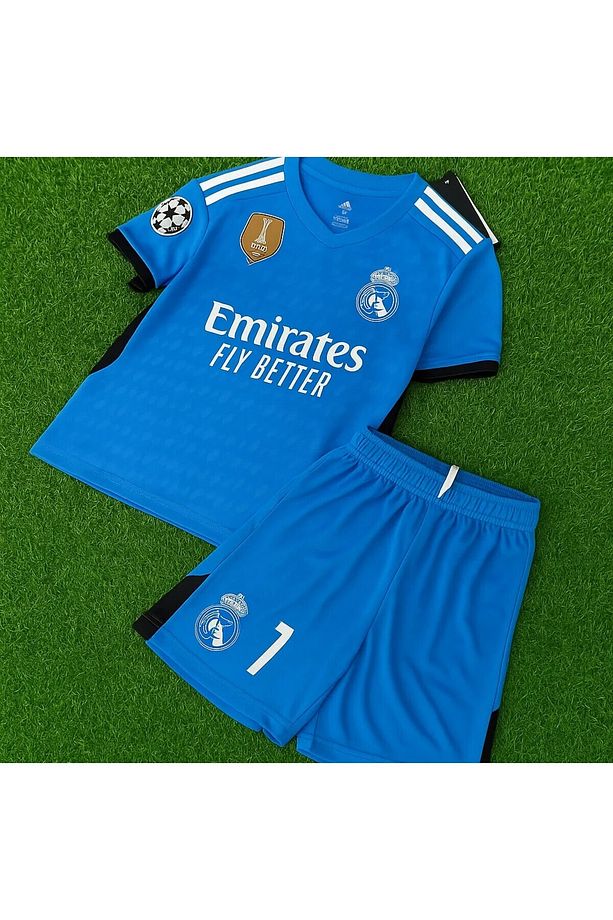 Real Madrid 2022/23 Sezonu Thibaut Courtois Kaleci Çocuk Forması - 2