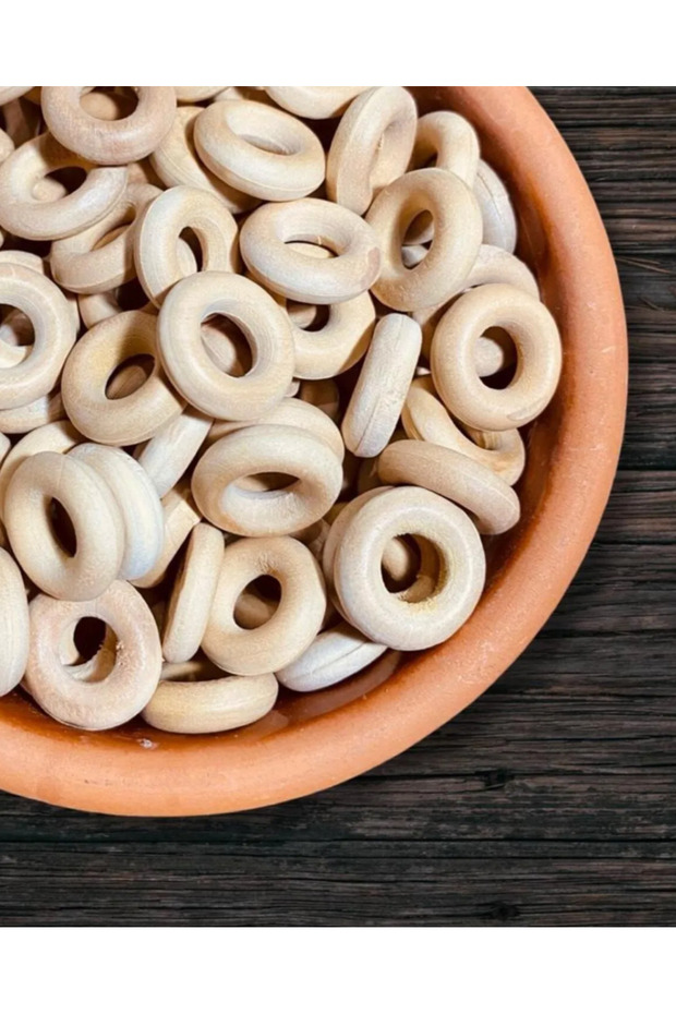 10 Pieces 25mm Wooden Curtain Ring