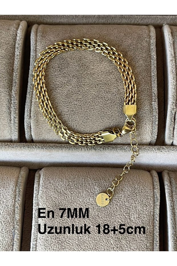 316 L Surgical Steel Gold Model Stainless Tarnish Free Unisex Steel Bracelet