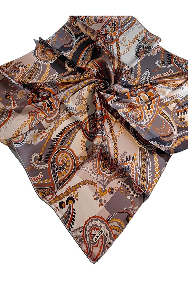 Silk Crepe Satin Scarf 2025 Summer Season 9053701-371