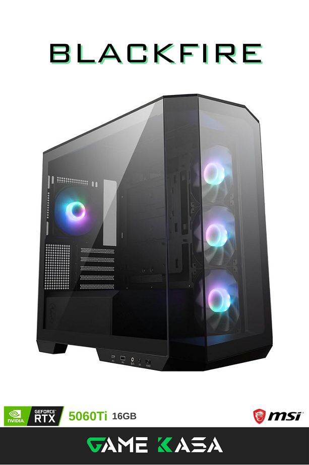 BLACKFIRE i5 14400F RTX 5060Ti 16GB – 32GB Ram DDR5 1TB SSD Sıvı Soğutmalı Gaming PC | Gamekasa - 1