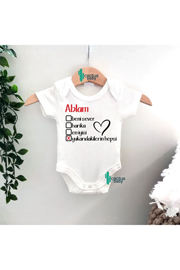 Aunt - Sister - Sister Written Optional Baby Bodysuit
