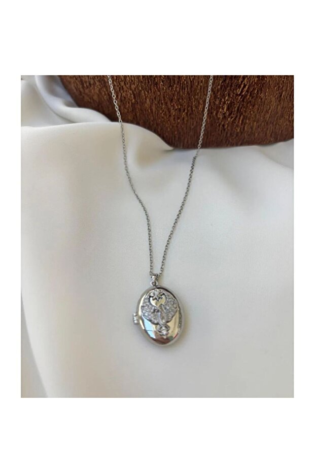 Silver Alya Albora Necklace Steel Cap Necklace