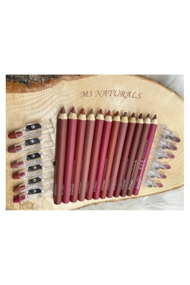 Lip Liner Thick Set 12 Pieces Jumbo with Sharpener