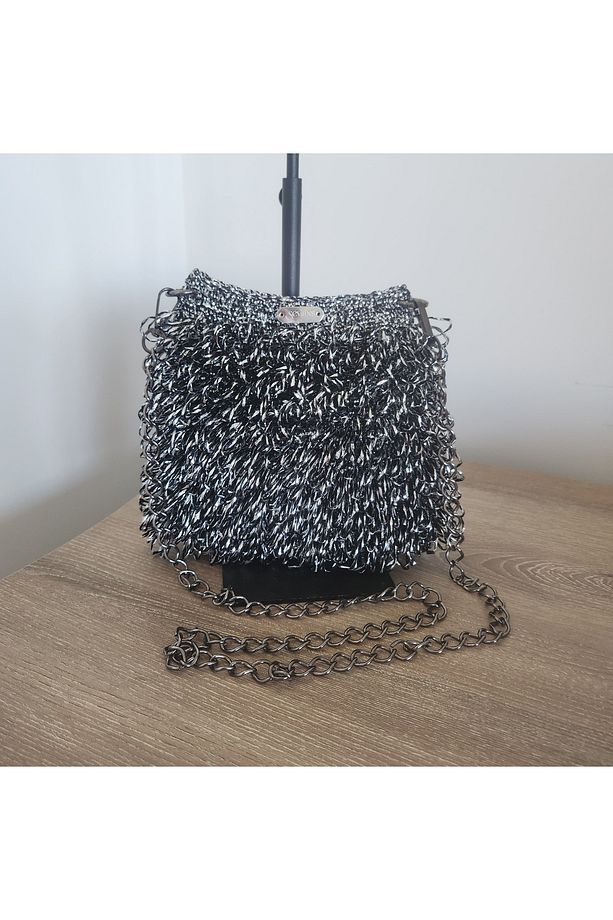 Parlak Metallic Kağıt Ip Çanta - 2