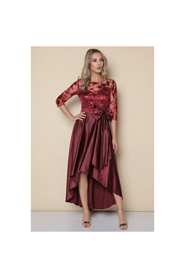 Rochie Merilyn Bordo - 6