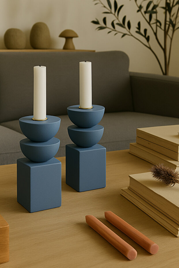 İskandinav Şamdan & Mumluk 2 ADET - 1