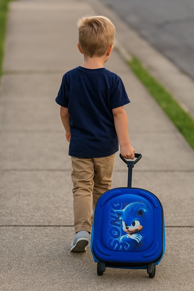 حقيبة ظهر رياض الأطفال للرجال من سونيك مع ممسحة - 1