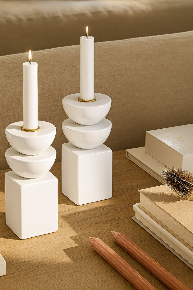 İskandinav Şamdan & Mumluk 2 ADET - 1