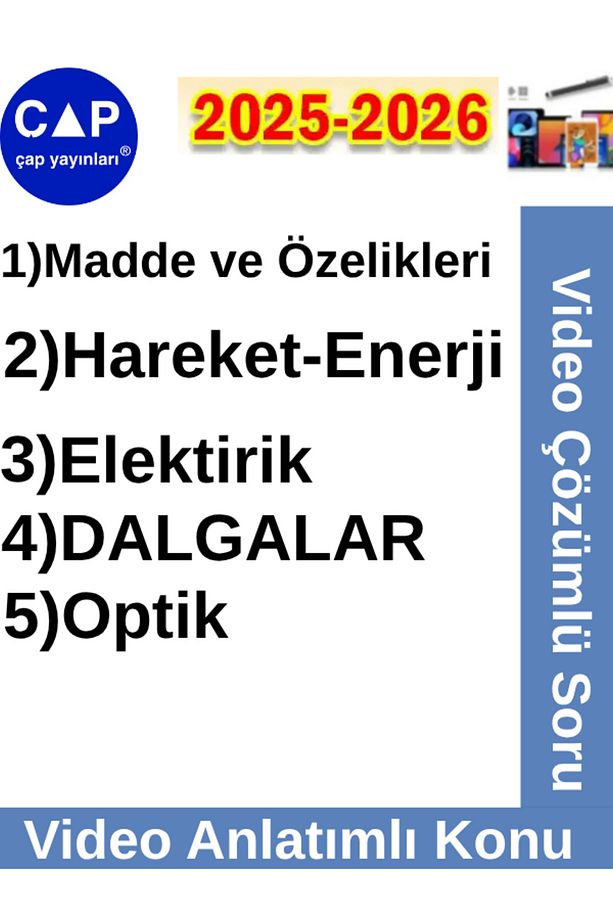 2025-2026 Müfredat Tyt Fizik Video Anlatımlı-Video Çözümlü Fasikül Seti+Android Kalem - 4