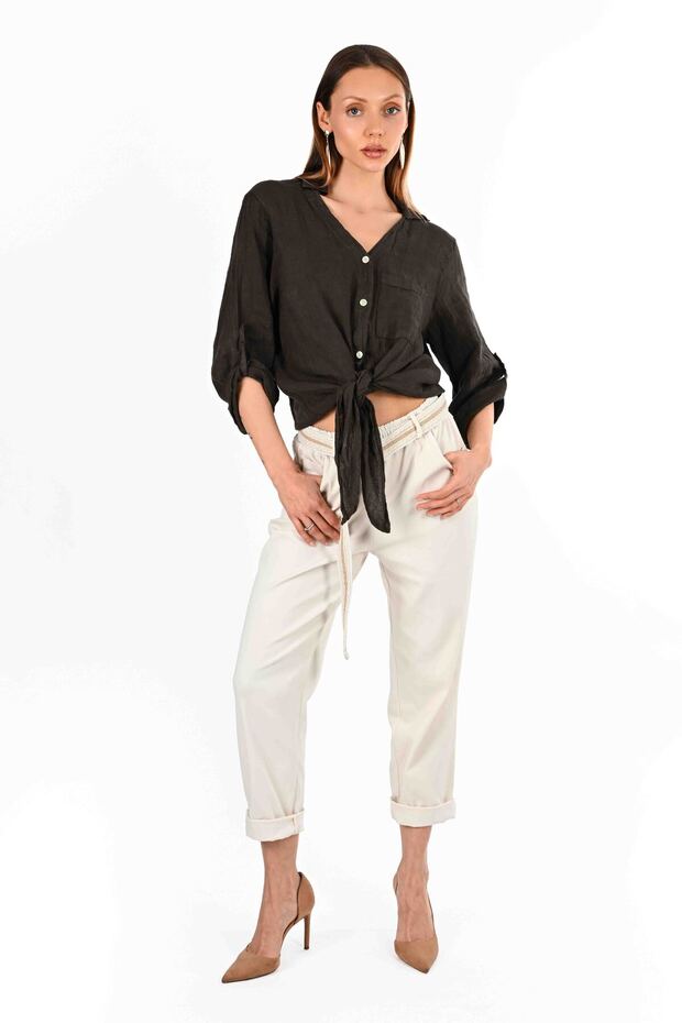 İşlemeli Gömlek - 1