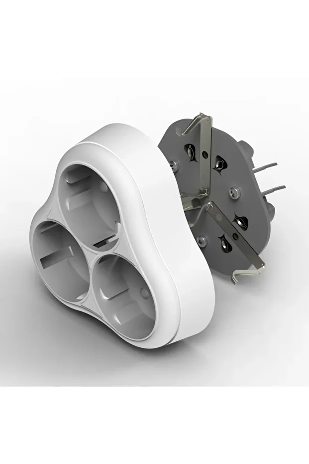 Recessed 3-Plus Grounded Socket - Grounded Socket White - Protected Product - Home Socket - Grounded Socket - 1