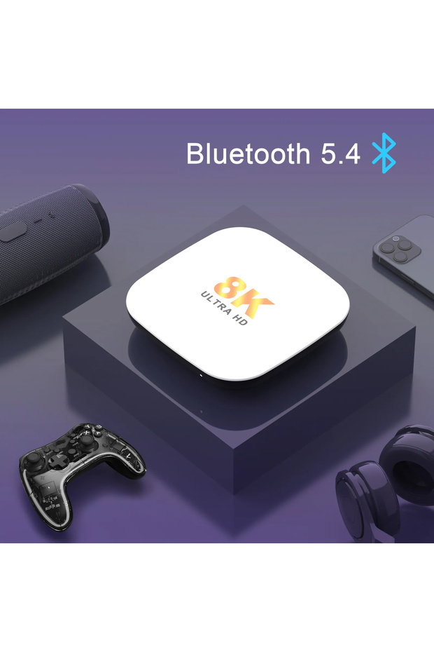 M2Plus 8K Android 14.0 Tv Box 4Gb+32Gb Media Player Air Mouse Wifi6 Bt 5.4 Ethernet Voice Command - 8
