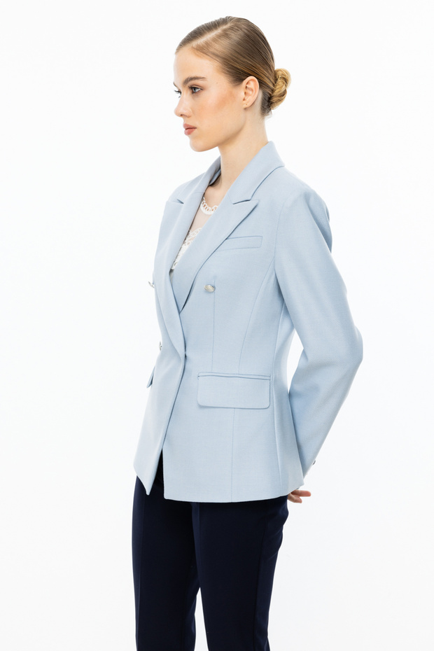 Kruvaze Düğmeli Ceket - 2