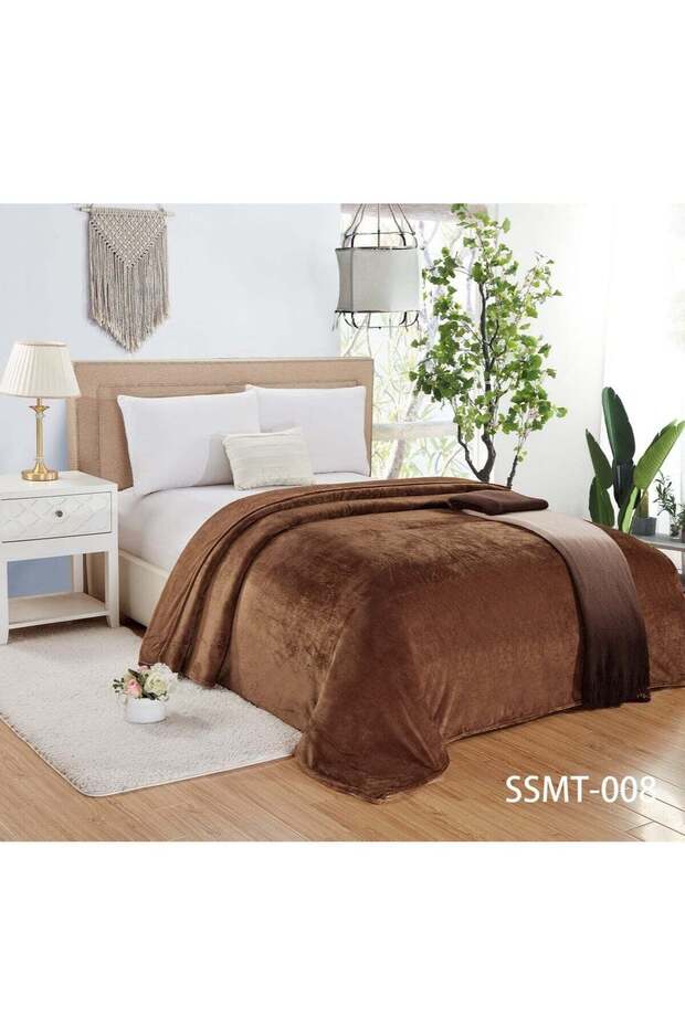 1 Piece Soft Polyester Bed Blanket Single Size 150x200 cm