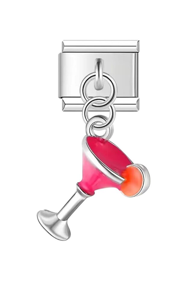 Summer Energy Pink Cocktail Steel Italian Charm