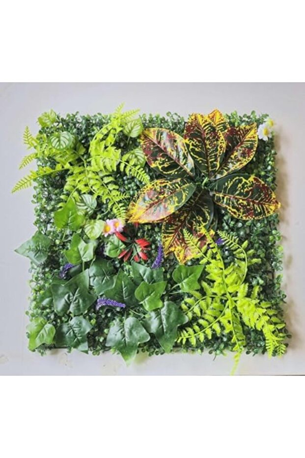FFD Artificial Hedge Grass Wall Panel 50cm x 50cm – UV Resistant & Flame Retardant Faux Greenery