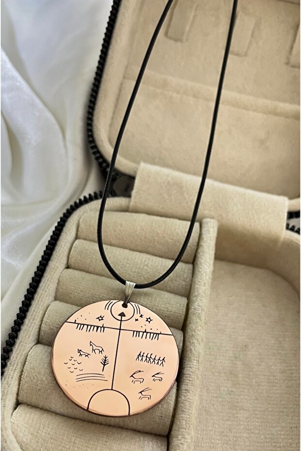 Shaman Kam Drum Pure Copper Necklace