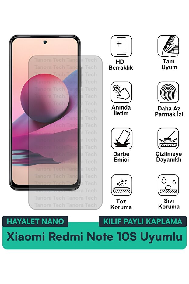 Xiaomi Redmi Note 10S Ghost Nano Case Compatible Screen Protection Film Scratch and Impact Resistant