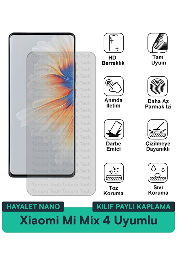 غطاء حماية شاشة متوافق مع هاتف Xiaomi Mi Mix 4 Hayalet Nano، يدوم طويلاً