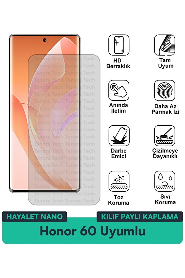 حافظة Honor 60 Ghost Nano متوافقة مع طبقة حماية الشاشة المقاومة للخدوش والصدمات