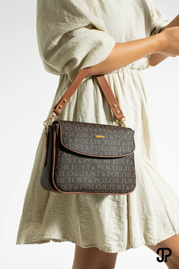 Original Women's Brown Tan Shoulder Bag with Luxurious Design and Convenient Strap, Suitable for Daily Use