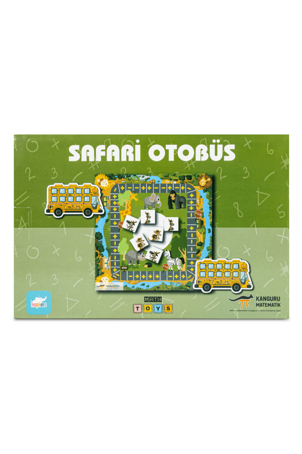 Kangaroo Math Safari Bus Game - Addition & Subtraction Operation | 2-4 Players | Müfredata Compatible