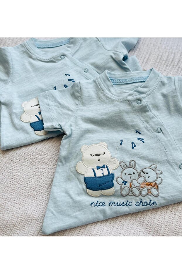 Pamuklu Kısa Şortlu Tulum - 2