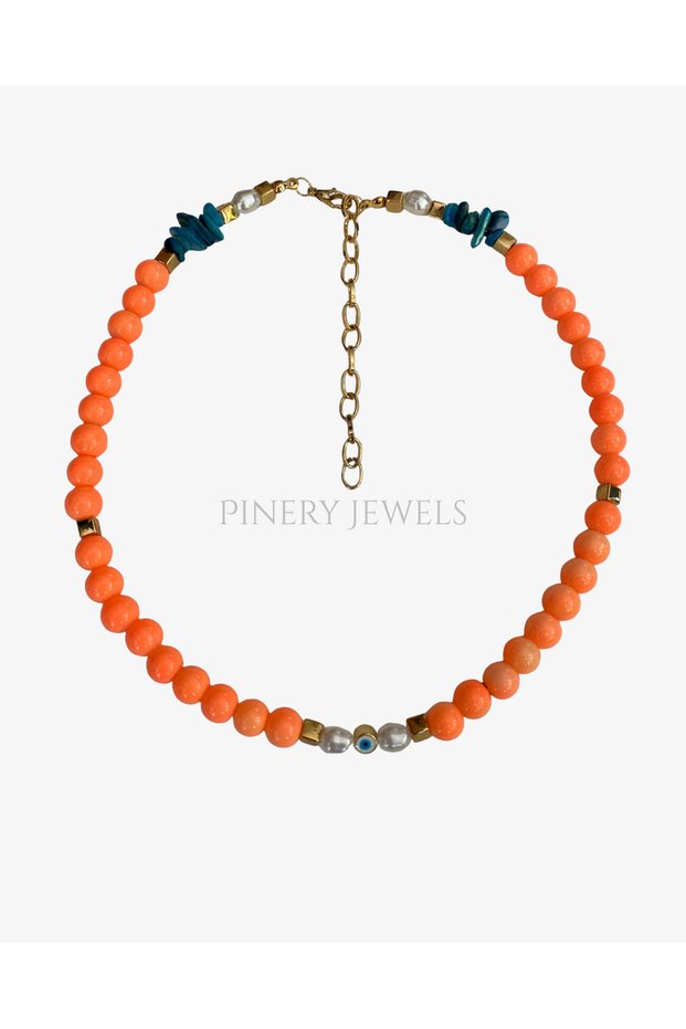 Evil Eye Beaded Row Summer Women's Necklace