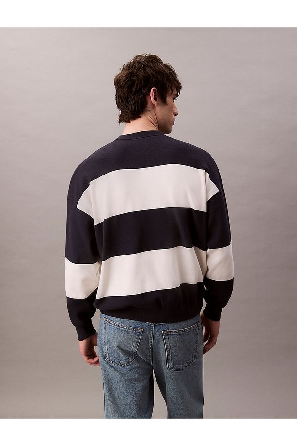 Tech Knit Stripe Relaxed Jumper - 3