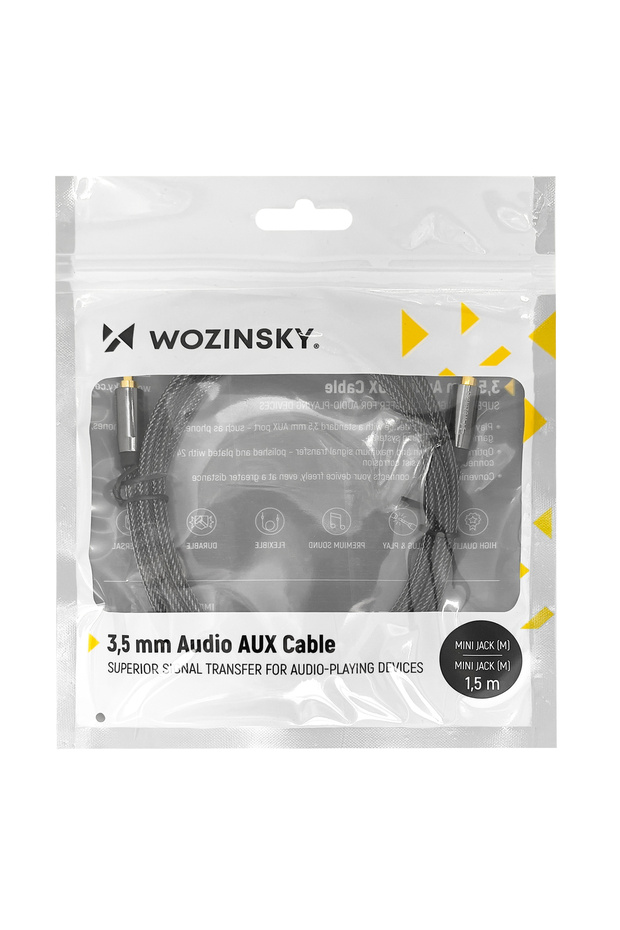 Cablu AUX mini-jack universal 2m negru - 6