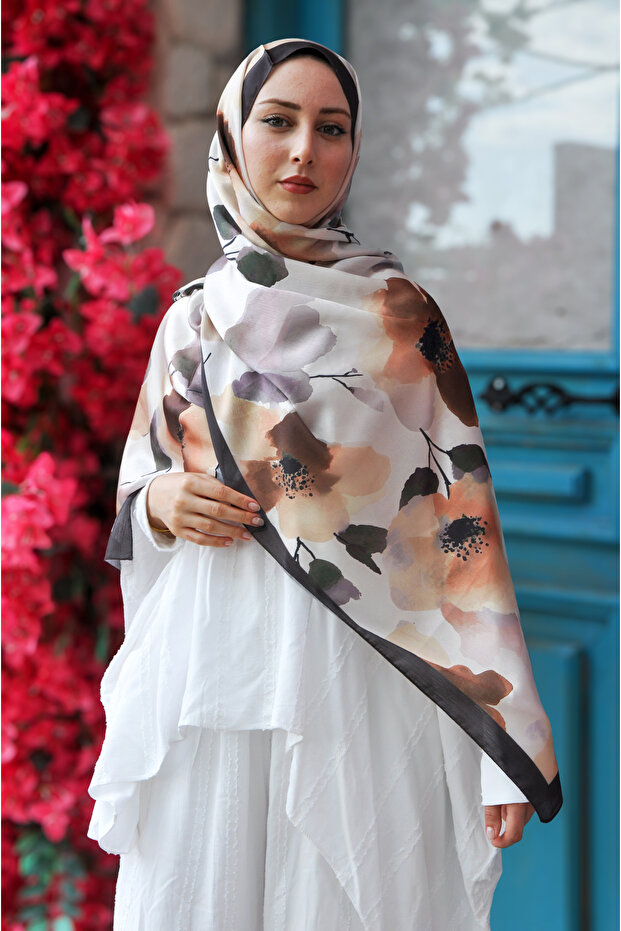 Sima Pattern Janjan Silk Shawl - 1