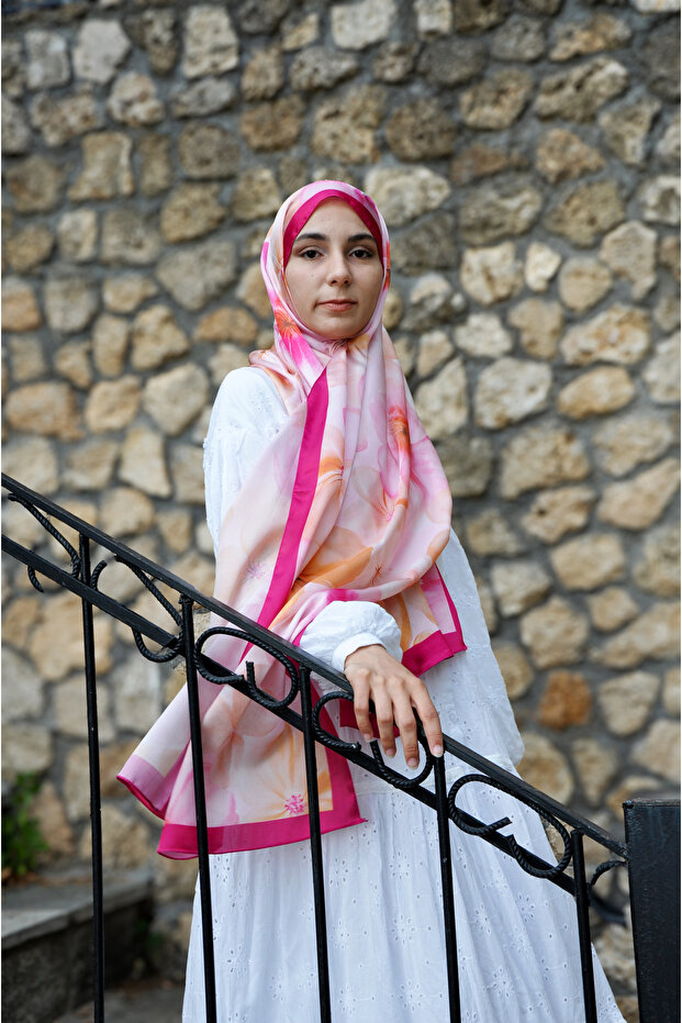 Hümâ Pattern Janjan Silk Shawl - 2