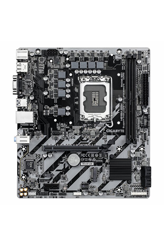 H810M S2H DDR5 (6400MHz)OC M.2 VGA/HDMI/DP PCIe 4.0 1851P mATX Anakart - 2