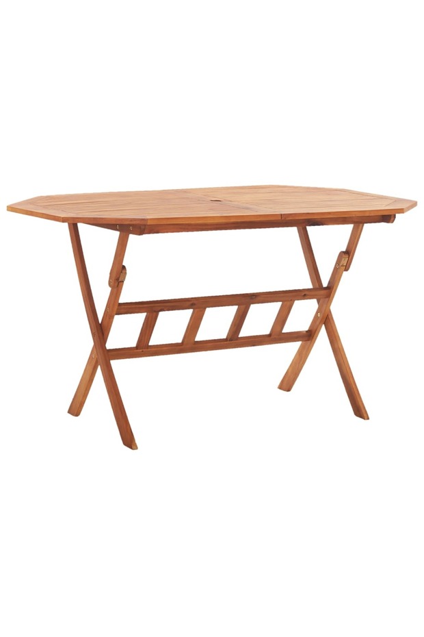 Folding Garden Table 135x85x75 cm Solid Acacia Wood